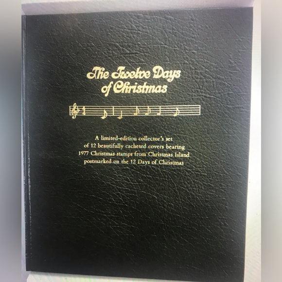 12 Days of Christmas Island Stamps Postal Commemorative Book 1977 Covers - Picture 1 of 7